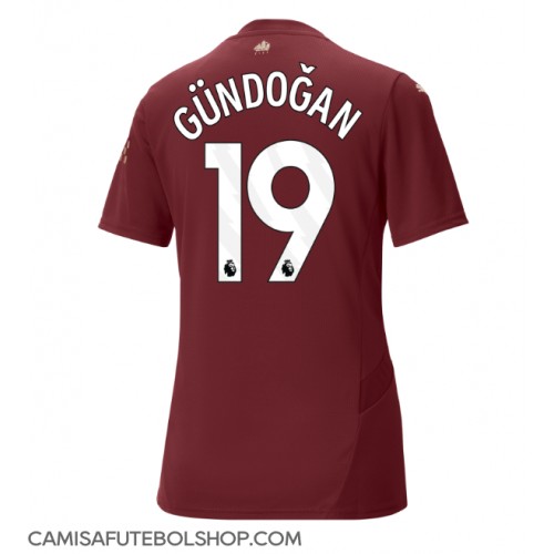 Camisa de time de futebol Manchester City Ilkay Gundogan #19 Replicas 3º Equipamento Feminina 2024-25 Manga Curta